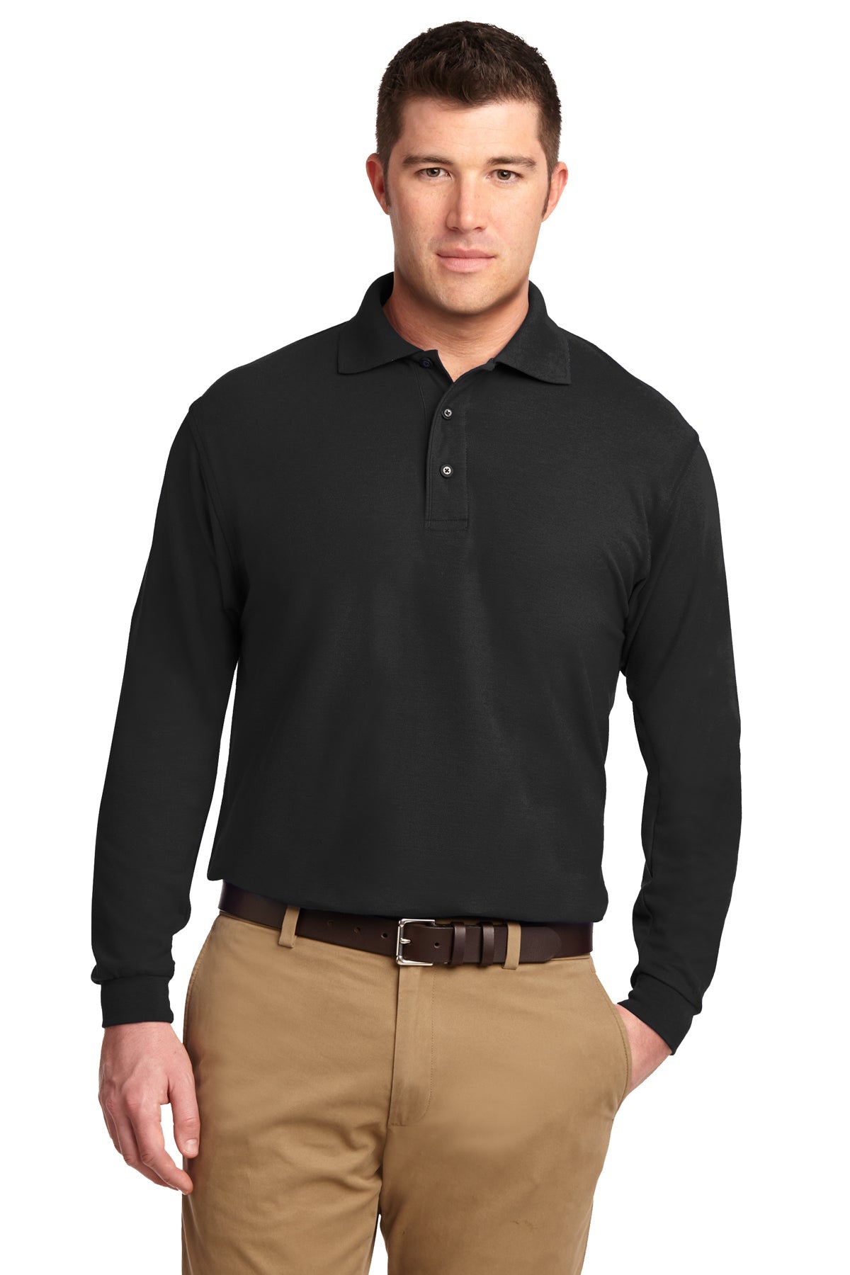 Springfield  K500LS Port Authority® Silk Touch™ Long Sleeve Polo