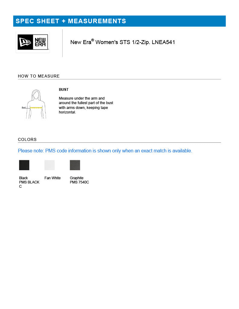 New Era ® Women's STS 1/2-Zip LNEA541 – wtembroidery.com
