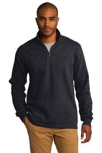 # F295 Port Authority® Slub Fleece 1/4-Zip Pullover