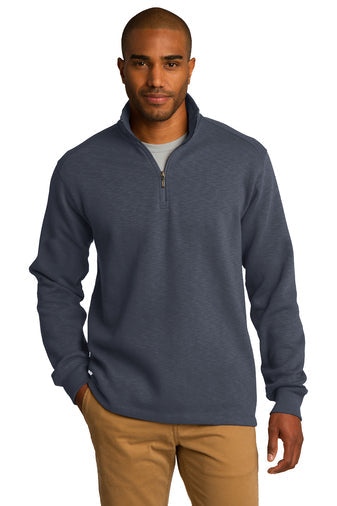 JH F295 Port Authority® Slub Fleece 1/4-Zip Pullover