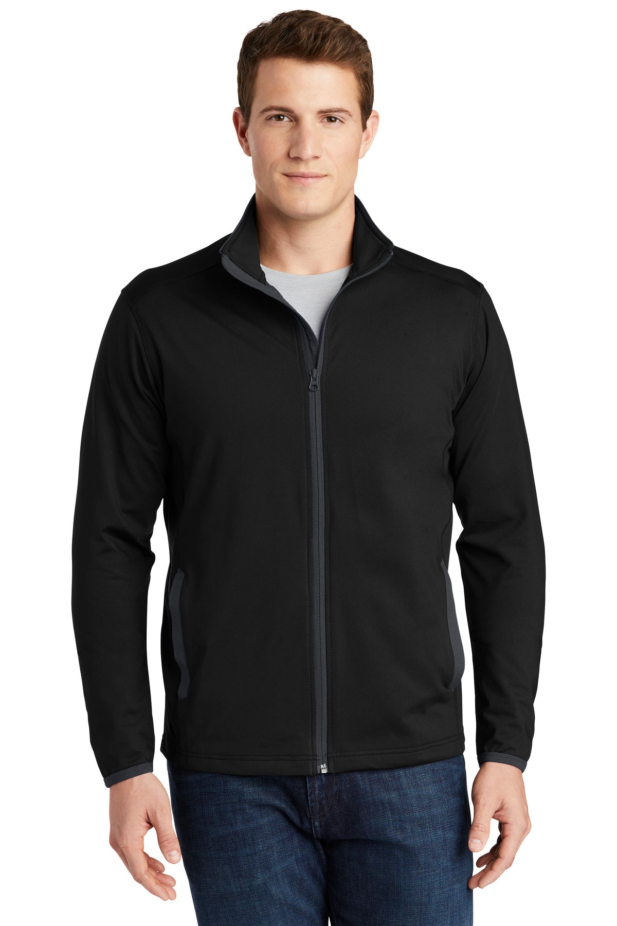 MEDSTAR ST853 Sport-Tek® Sport-Wick® Stretch Contrast Full-Zip Jacket