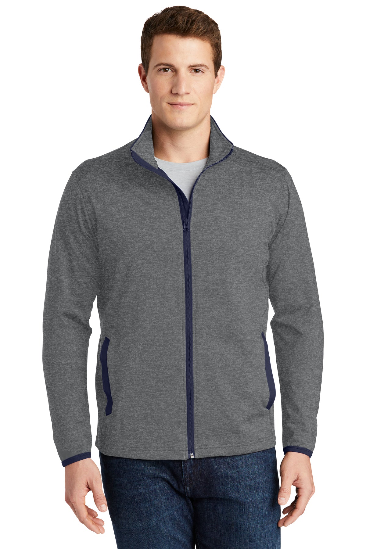 MEDSTAR ST853 Sport-Tek® Sport-Wick® Stretch Contrast Full-Zip Jacket