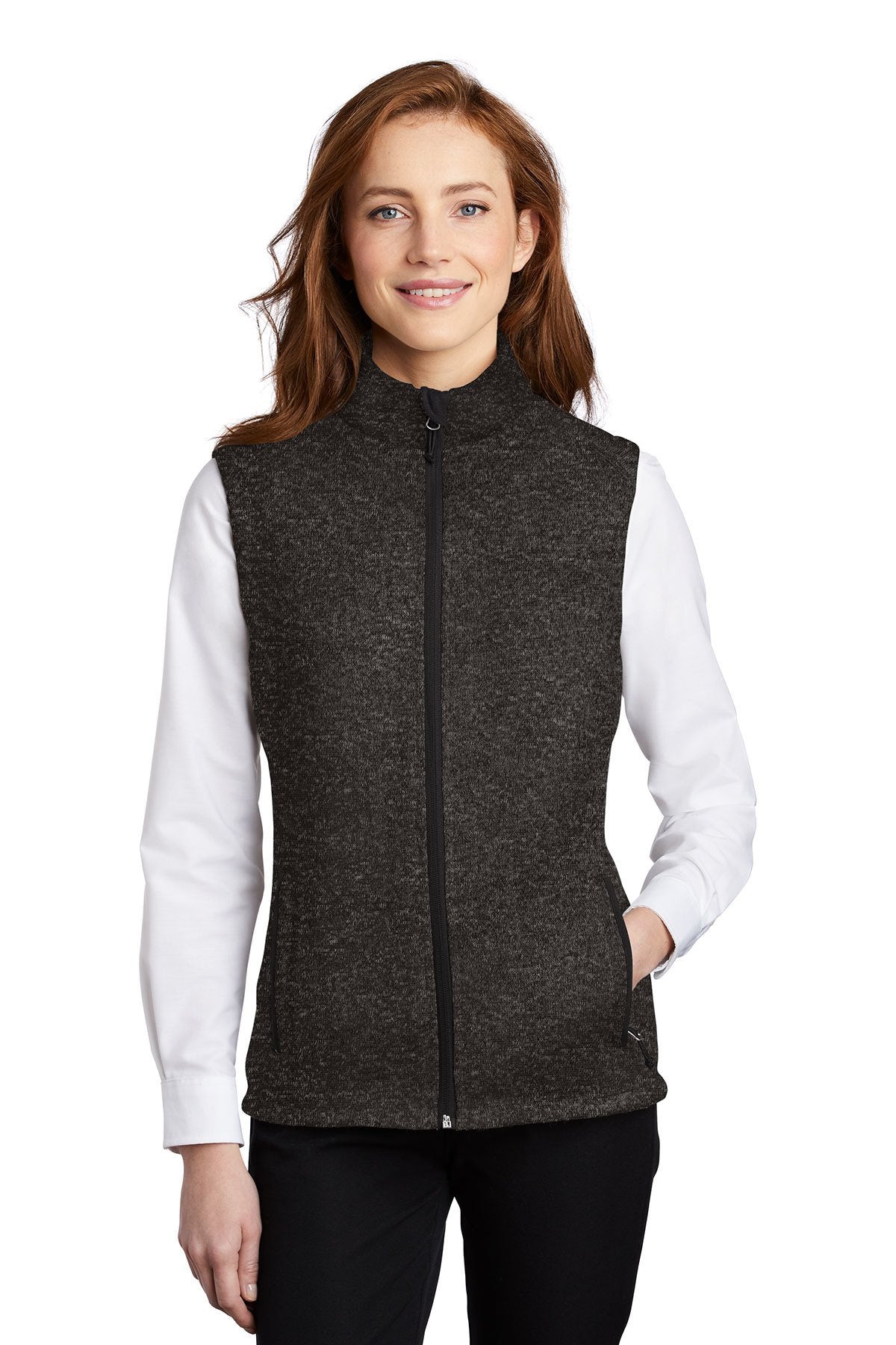 # L236 Port Authority ® Ladies Sweater Fleece Vest