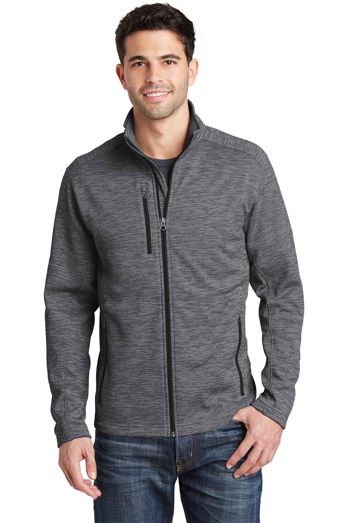 FPI Holiday Port Authority® Men's  Digi Stripe Fleece Jacket F231