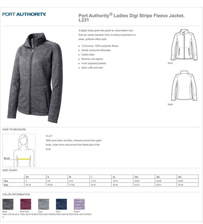 # Port Authority® Women's Digi Stripe Fleece Jacket. L231