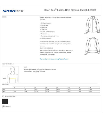 MEDSTAR LST885 Sport-Tek® Ladies NRG Fitness Jacket