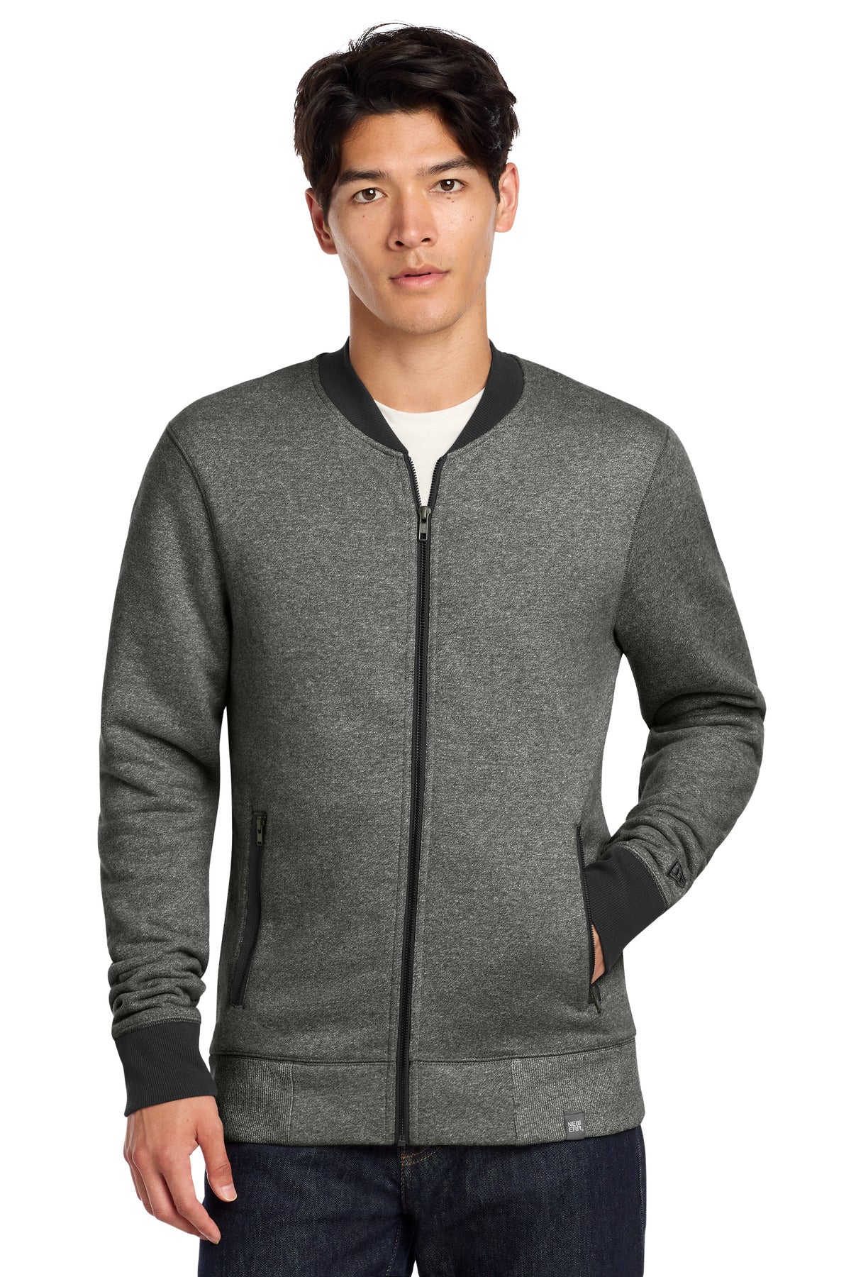 New Era ® French Terry Baseball Full-Zip. NEA503 – wtembroidery.com