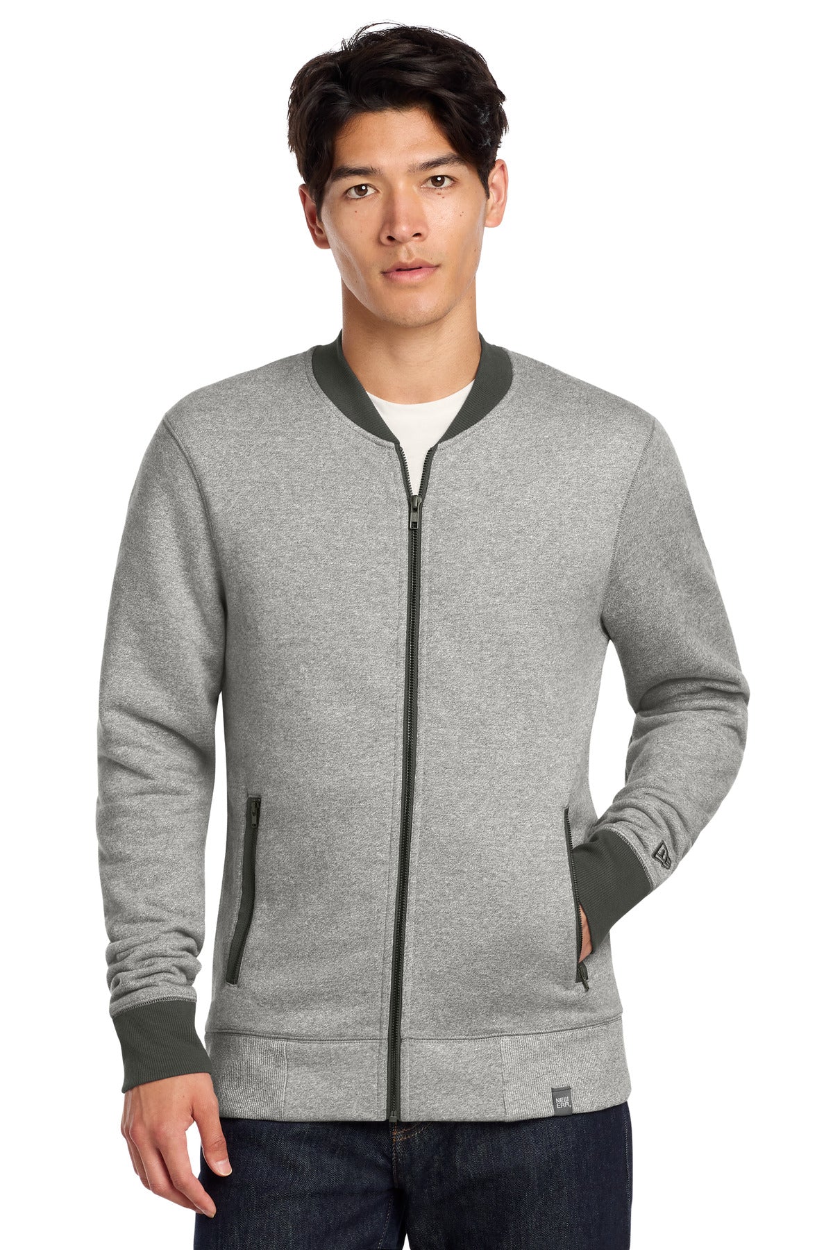 New Era ® French Terry Baseball Full-Zip. NEA503 – wtembroidery.com