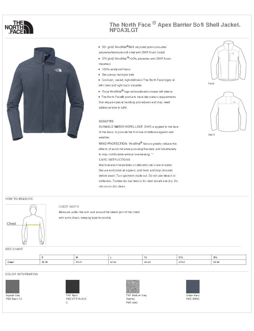 # NF0A3LGT The North Face® Apex Barrier Soft Shell Jacket