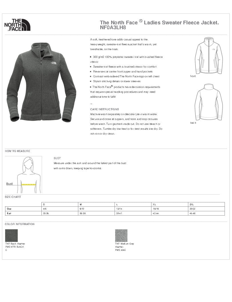 JH NF0A3LH8 The North Face® Ladies Sweater Fleece Jacket