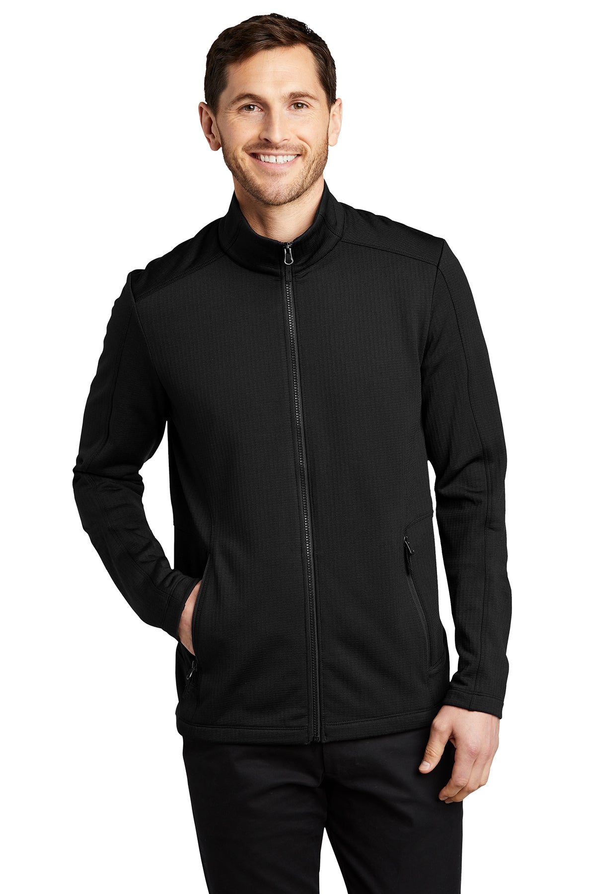 B2B1 F239 Port Authority® Men's Grid Fleece Jacket