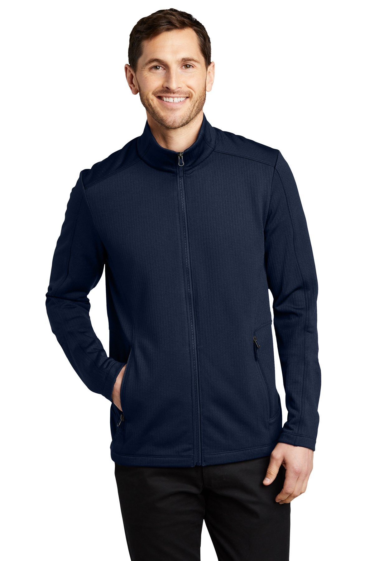 Wilford F239 Port Authority® Men's Grid Fleece Jacket