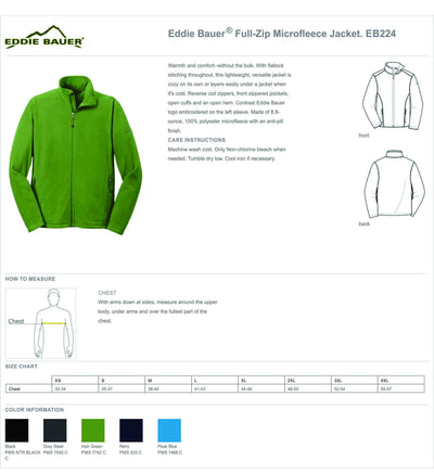 Legacy EB224 Men's Eddie Bauer® Full-Zip Microfleece Jacket