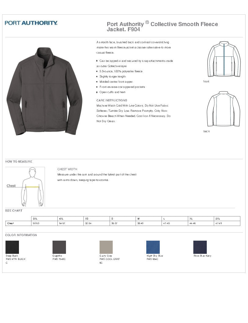 #F904 Port Authority ® Collective Smooth Fleece Jacket