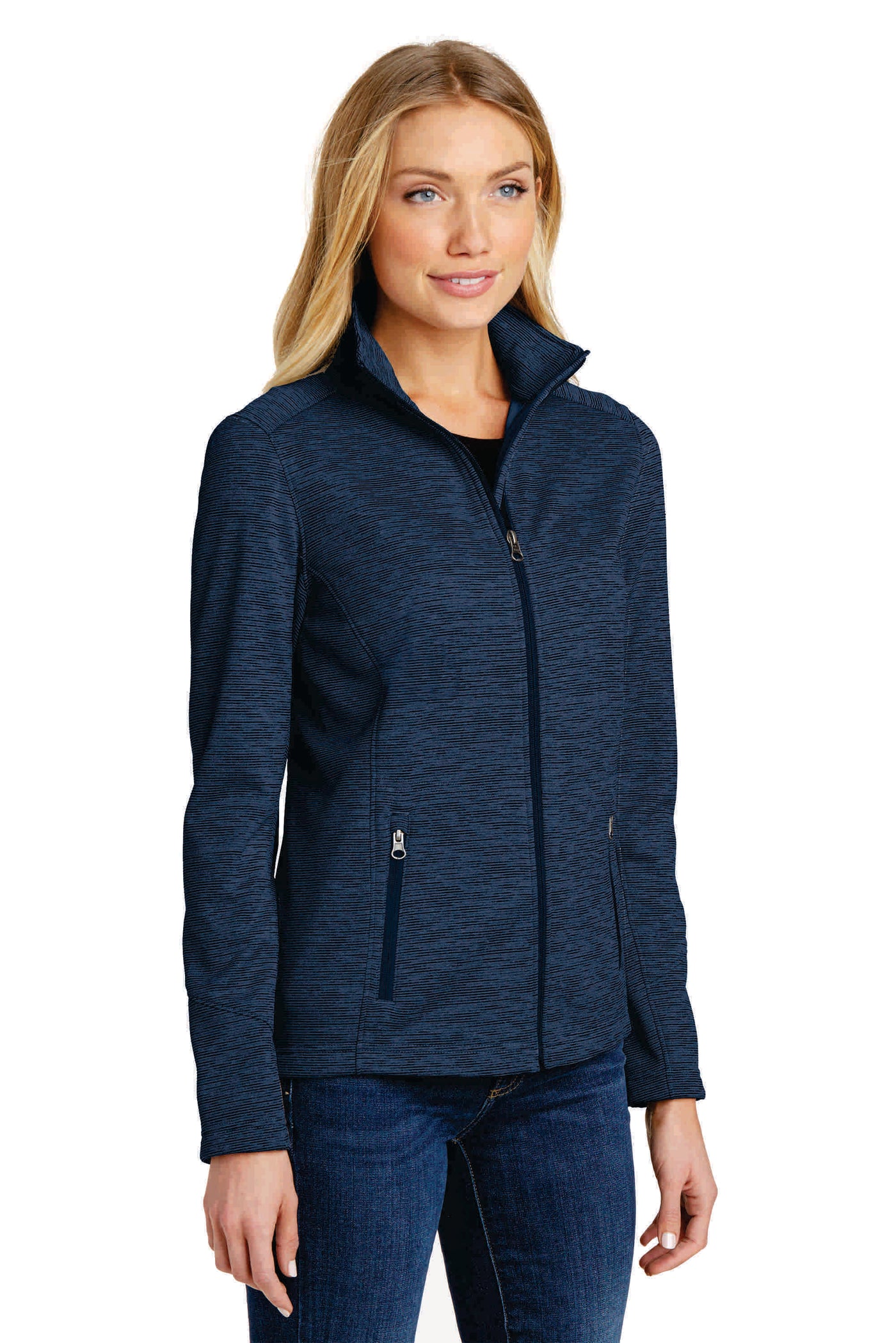 #Port Authority® Women's Digi Stripe Fleece Jacket. L231