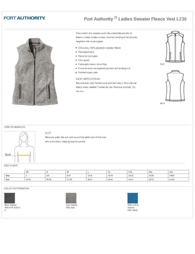 Legacy L236 Port Authority ® Ladies Sweater Fleece Vest