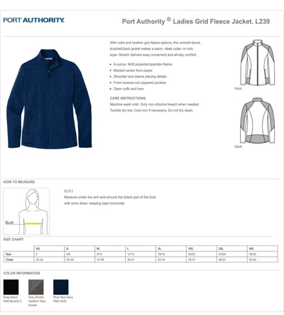 Legacy L239 Port Authority® Ladies Grid Fleece Jacket