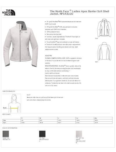 Wilford NF0A3LGU The North Face® Ladies Apex Barrier Soft Shell Jacket